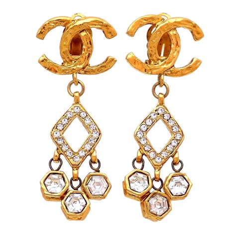 authentic chanel dangle earrings.